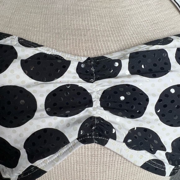 Jantzen polka dot sequin bikini top retro halter swimsuit - Picture 9 of 12